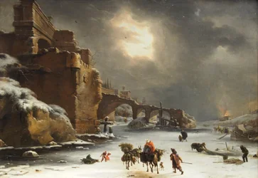 Stadtmauer im Winter